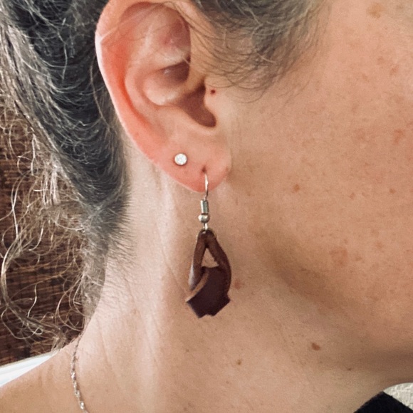 Leather Earrings - Picture 2 of 2